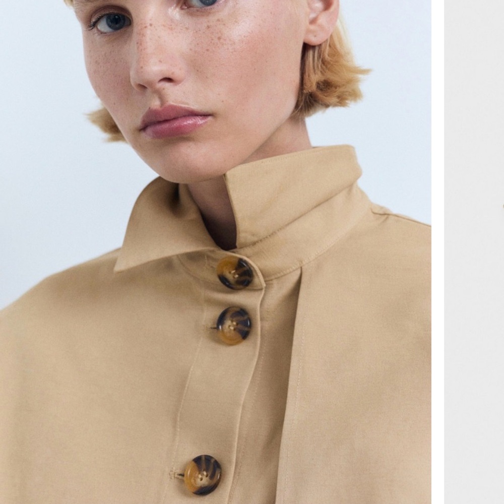 New House of Harlow Cape Style Cropped Trench Jacket - Picture 3 of 14